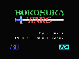 Bokosuka Wars Title Screen